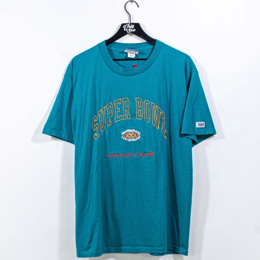 1996 Super Bowl XXX NFL T-Shirt Sun Devil Stadium Lee Sport Large VTG 90s